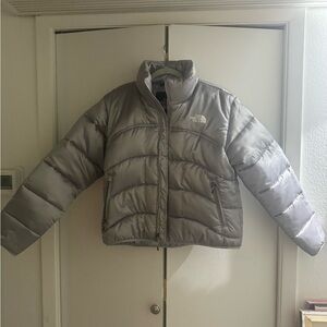 The North Face Silver Puffer Jacket